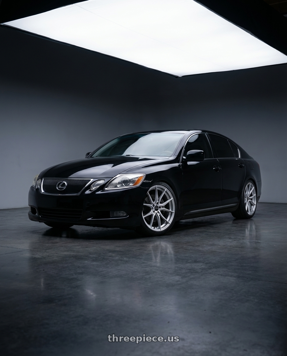 2008 black Lexus gs350 with Advanti Racing 80S Hybris 5X115 17x7.5 +36 Silver with Machined Face wheels