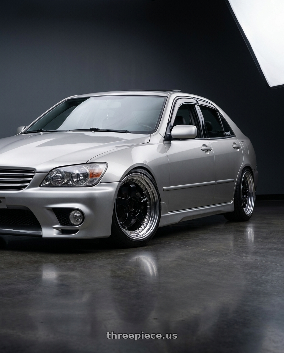 2003 Lexus is300 with Work Meister S1 3P 5x100 18x9.5+29 A Disk Black wheels