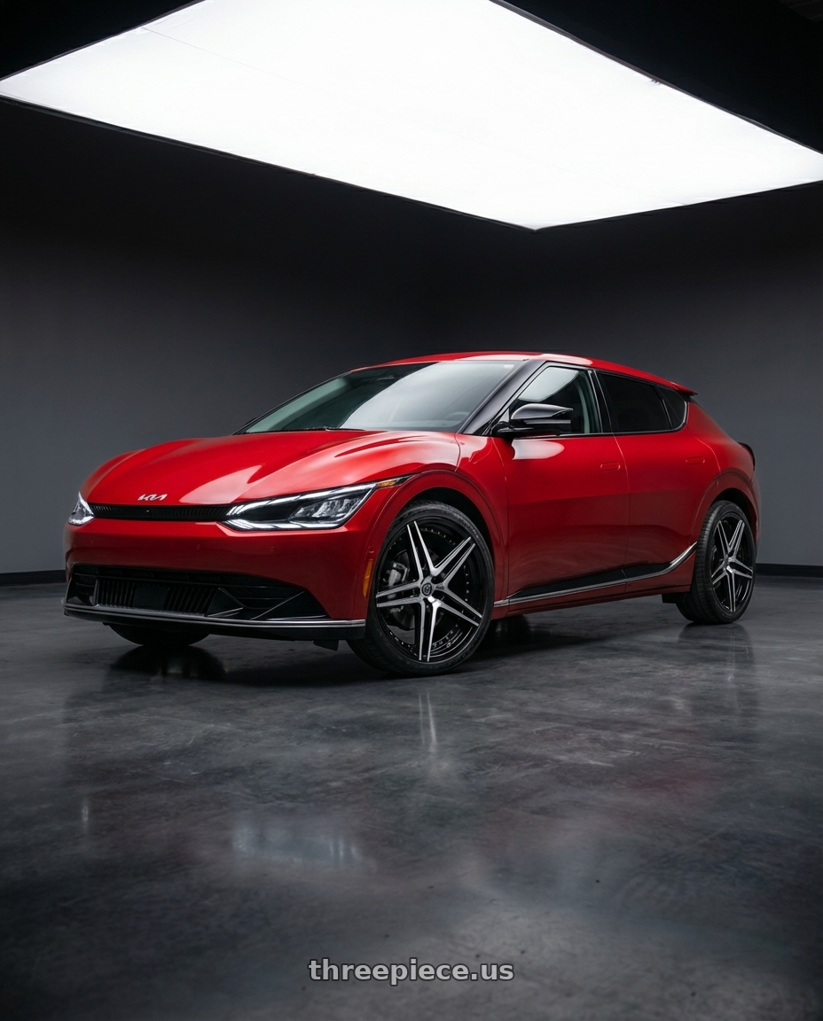 2024 kia ev6 with CAPRI LUXURY C5260 5x114.3 22x9+35 POLISH/BLACK wheels