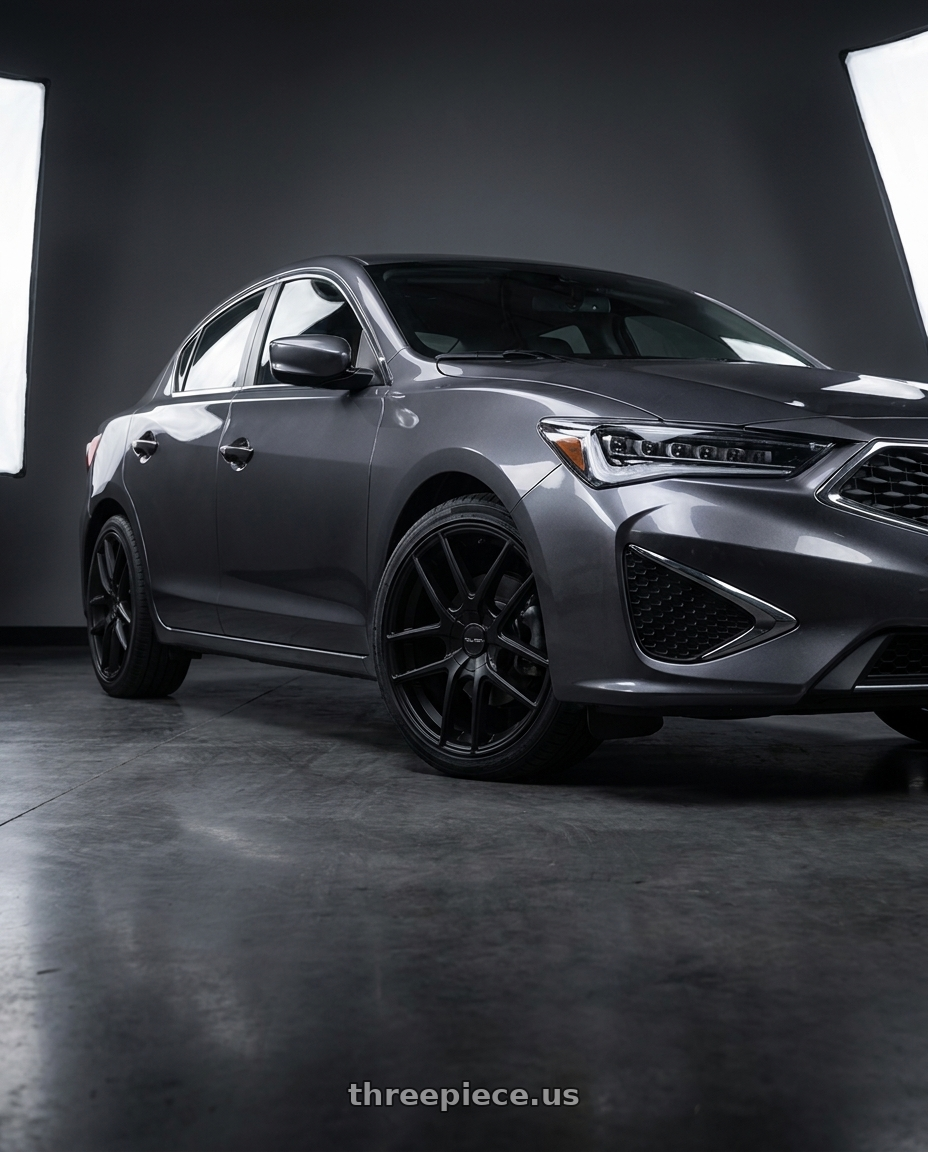 2022 Acura ILX charcoal with TOUREN TR60 3260 5x105/5x114.3 17x7.5 +42 MATTE BLACK wheels