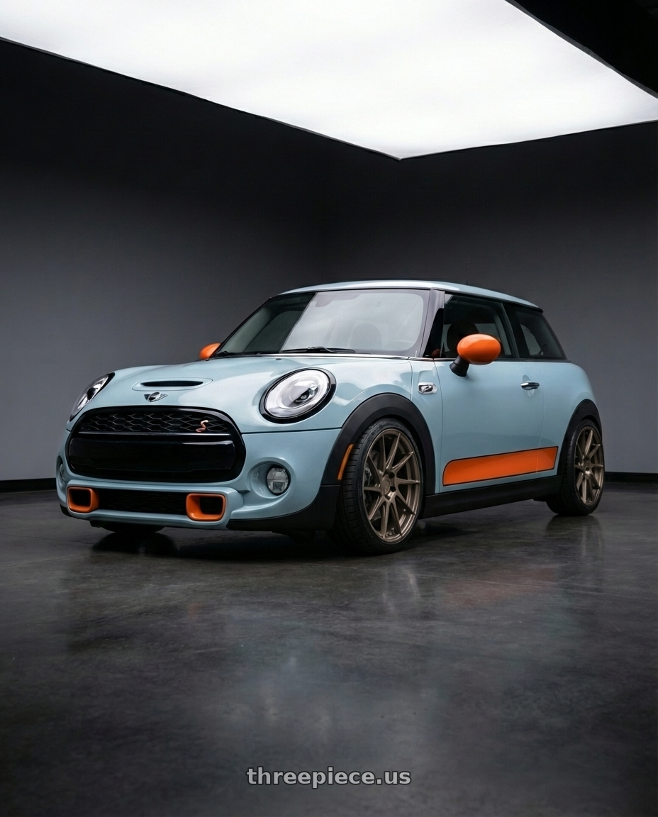 2018 mini cooper s  with Aodhan AH09 5x112 18x8.5 +35 Matte Bronze wheels