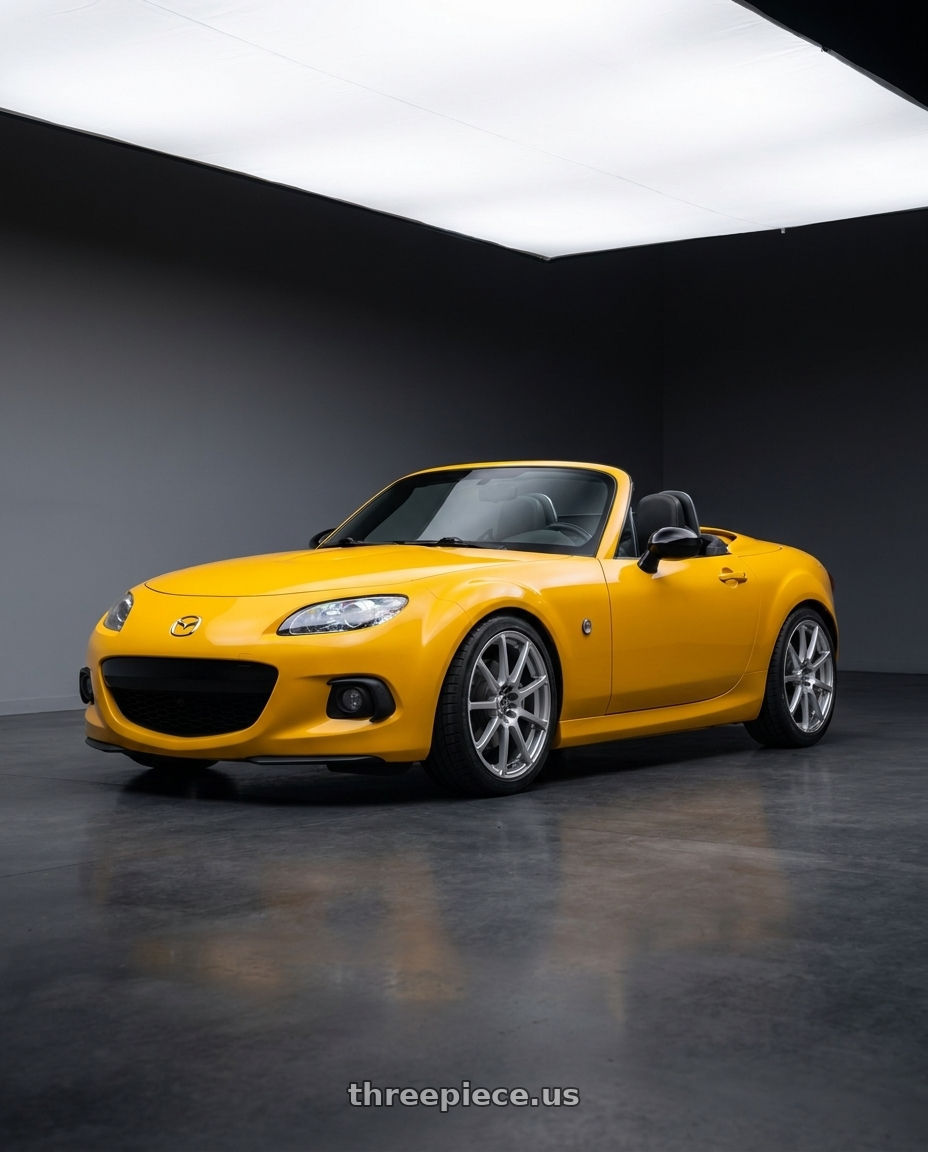 2013 Mazda MX-5 NC Miata with Enkei EDR9 4x100/114.3 17x7+38 Silver wheels
