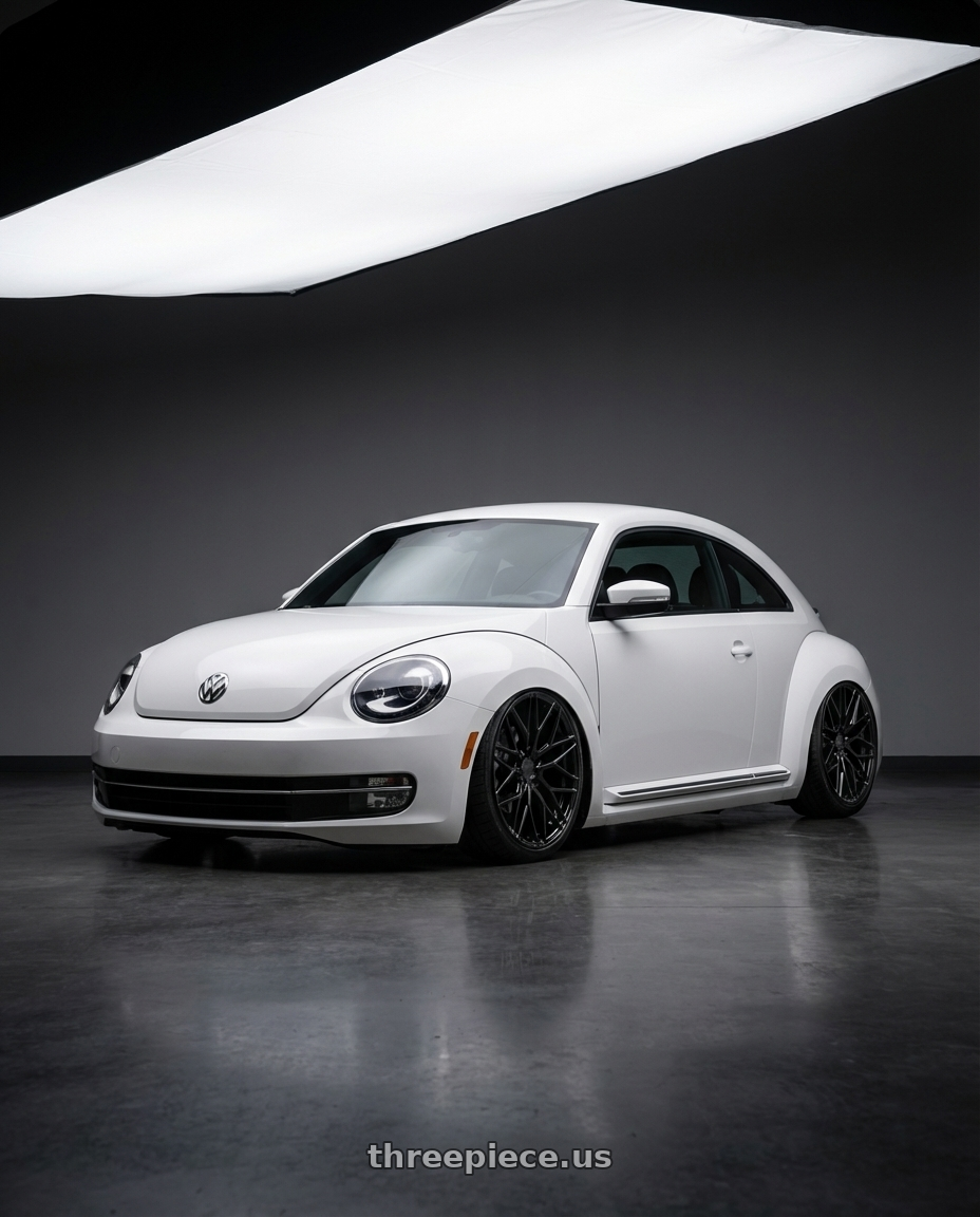 2016 Volkswagen Beetle Turbo with Avant Garde Wheels M520R 5X112 19x8.5 +35 Gloss Black wheels