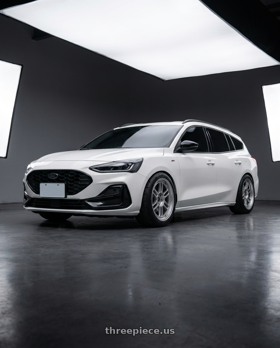 2024 Ford focus with Enkei RPF1 5x114.3 18x8.5+30 Silver wheels