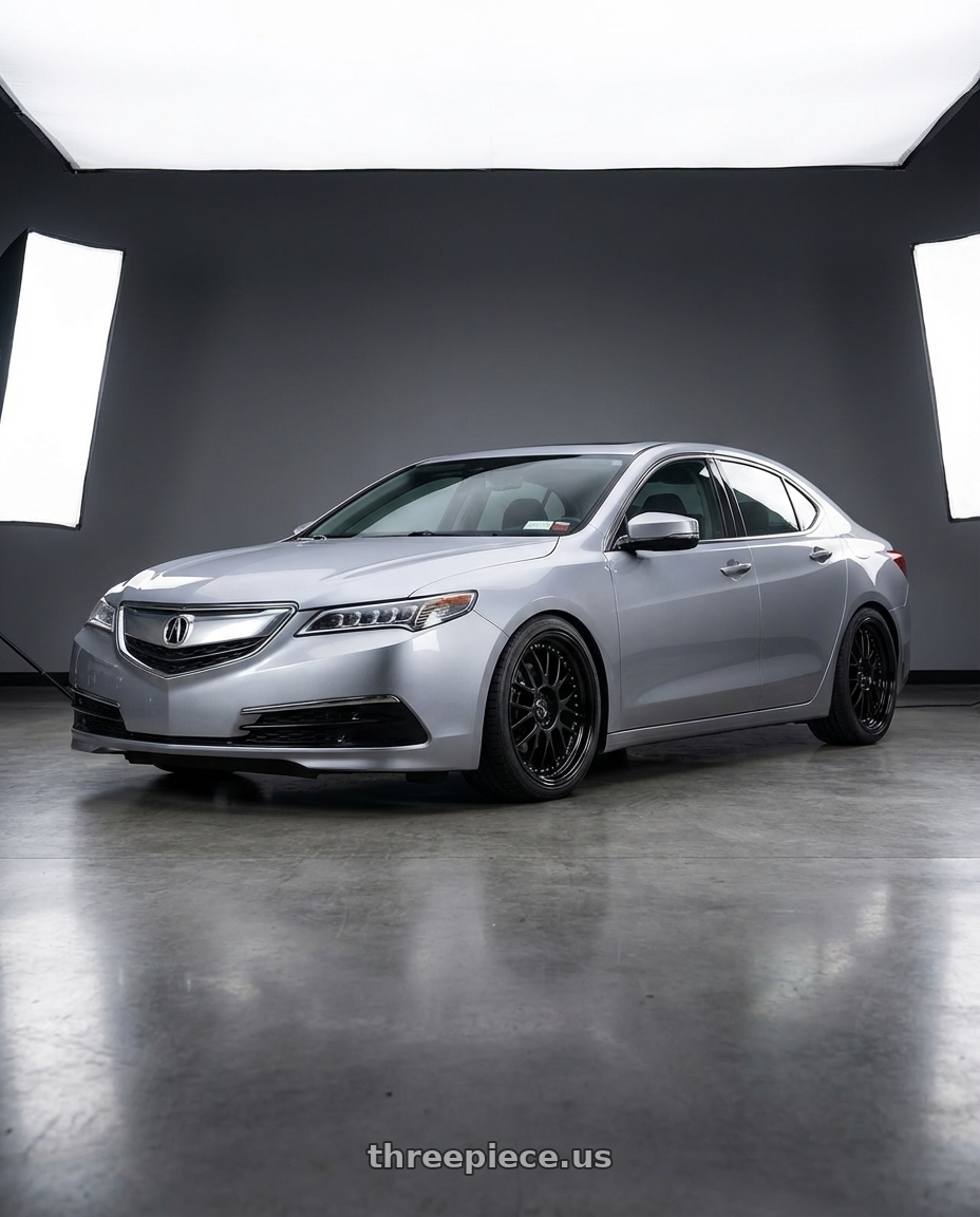 2019 Acura TLX with SSR Professor MS1 5x114.3 19x7.5+25 HP Disk Black wheels