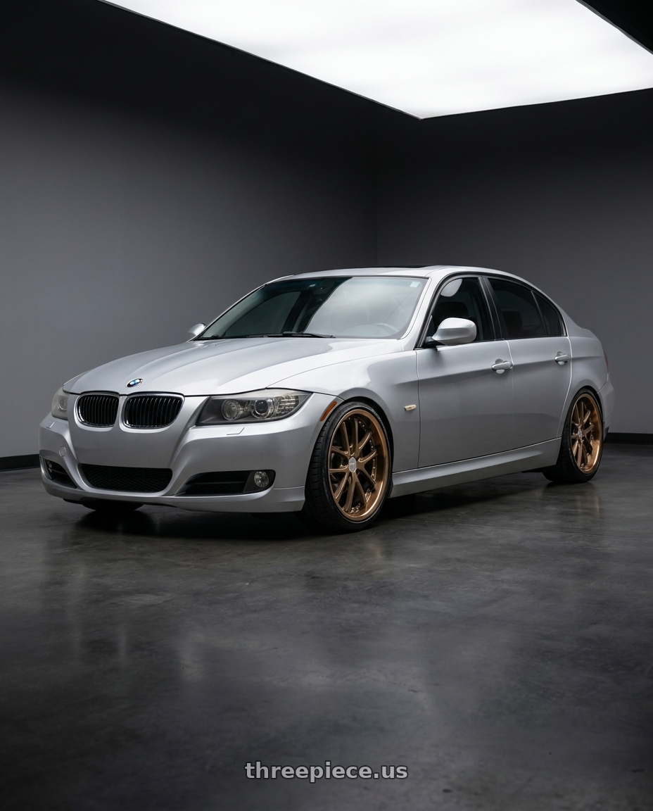 Bmw 328i 2011 with Vors AR5 5x120 19x9.5 +35 Bronze wheels