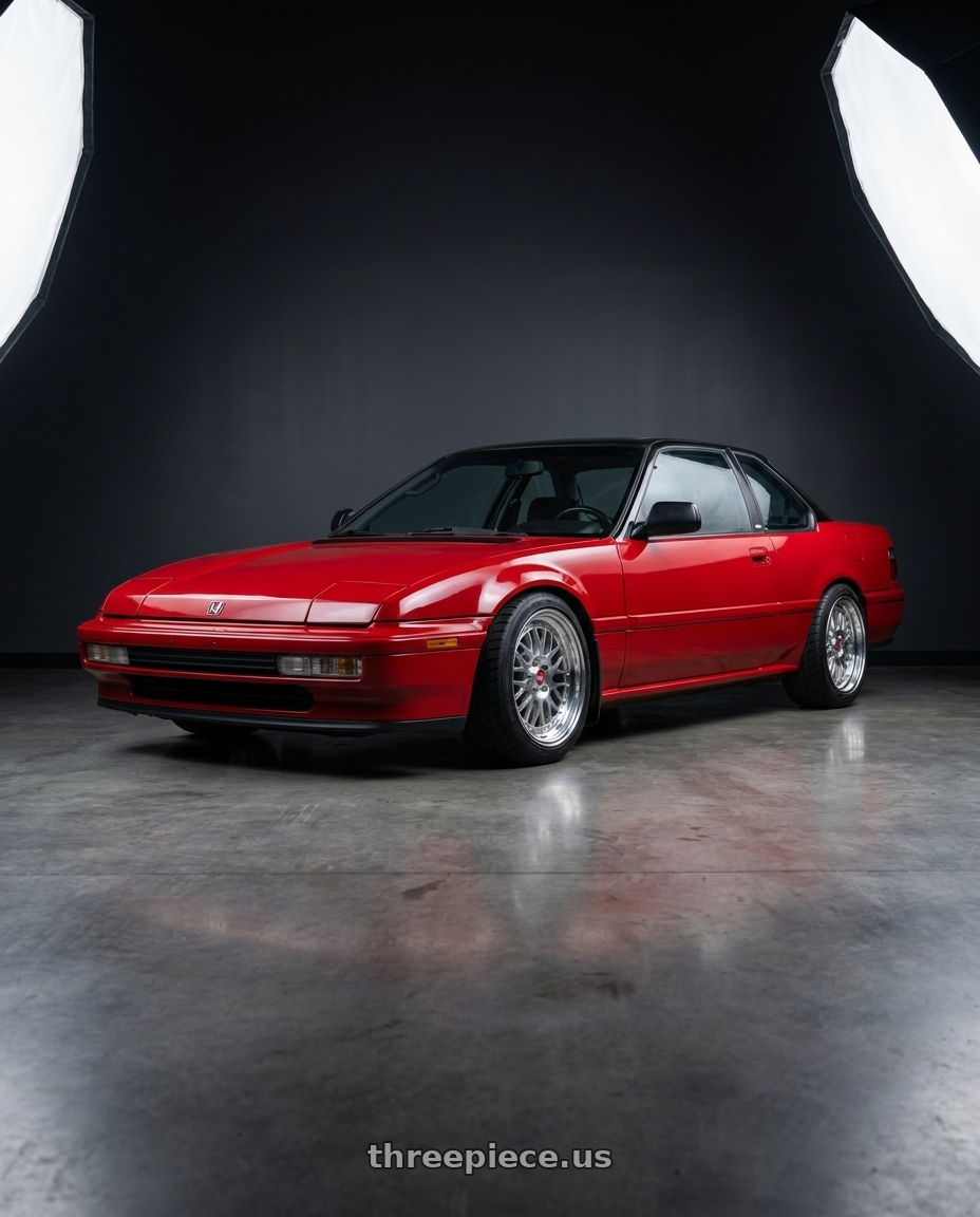 1991 Honda prelude with CCW SA50 4x100 16x7 +30 Polished wheels