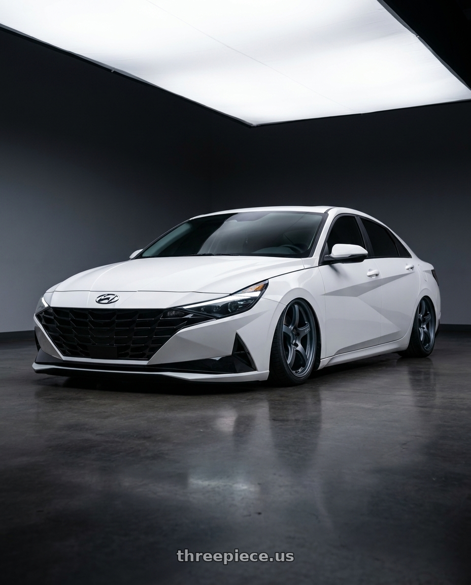 2024 Hyundai Elantra N with Gram Lights 57CR 5x114.3 19x9.5+25 Gunblue II wheels