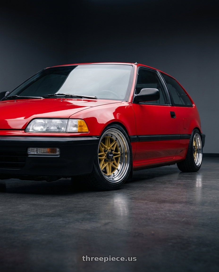 1991 HONDA CIVIC with EQUIP 03 GOLD 15x9 -16MM wheels