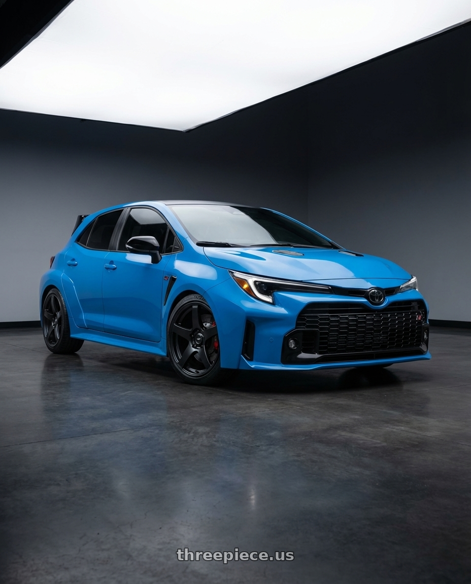 2024 Toyota GR Corolla with Ssr Gtv01 5x114.3 18x8.5+40  FLAT BLACK wheels