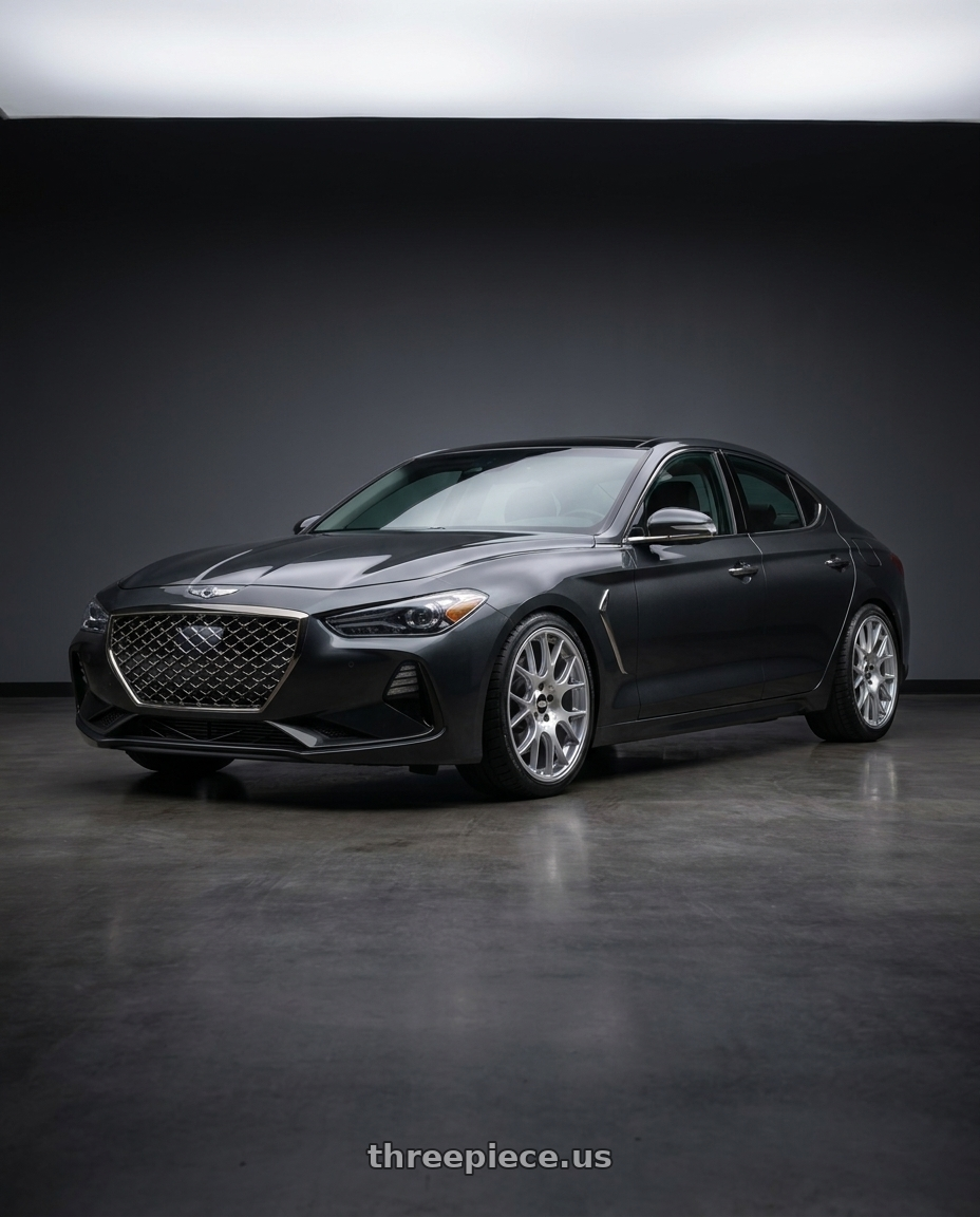 2019 Genesis G70 Design Edition with BBS CH-R 5x130 19x8.5 +51 Brilliant Silver Polished Rim Protector wheels