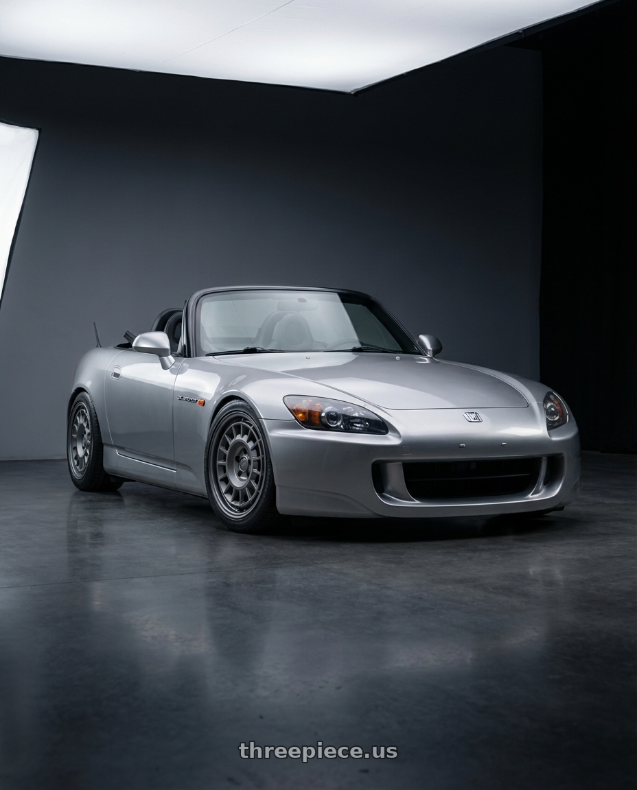2009 Honda S2000 with fifteen52 ALPEN MX 5x114.3 17x8 +38 FROSTED GRAPHITE (SATIN GREY) wheels