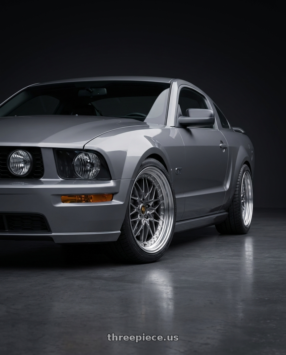 2005 mustang gt with Work Vs-Xv 5x114.3 18x10.5-17 L Disk Brilliant Silver Black wheels