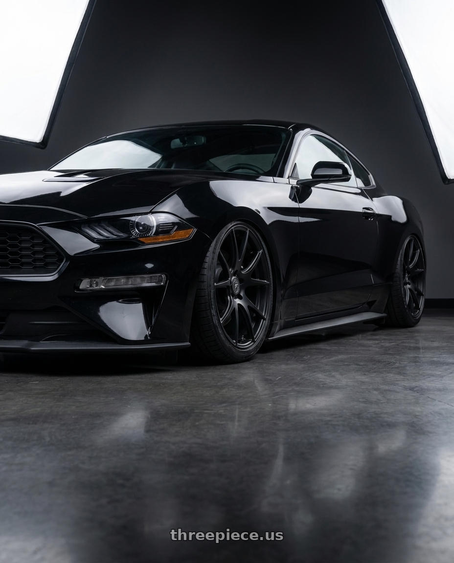 2023 Ford Mustang with Forgestar CF5V 6x114.3 19x11 +43 Satin Black wheels