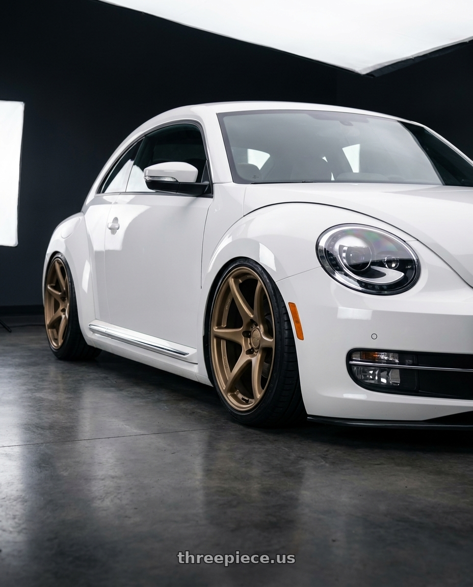 2016 Volkswagen Beetle Turbo with Kansei K11B Tandem 5X112 19x9.5 22 Bronze wheels