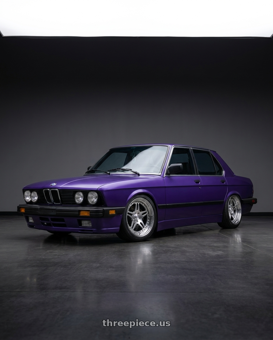 1985 BMW 535i with CCW SA52 5x120 17x9 +0 Polished wheels