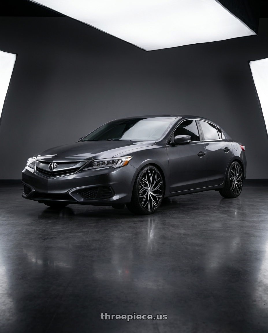 2016 Acura Ilx with Azara AZA-527 5x114.3 / 5x120 22x8.5 +38 Gloss Black & Machined wheels
