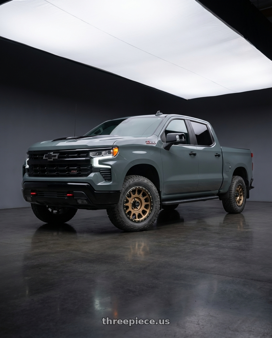 2026 chevrolet silverado lt trailboss Cyprus grey with Method Race Wheels 305BZ NV 6x139.7 18x9 -12 METHOD BRONZE wheels