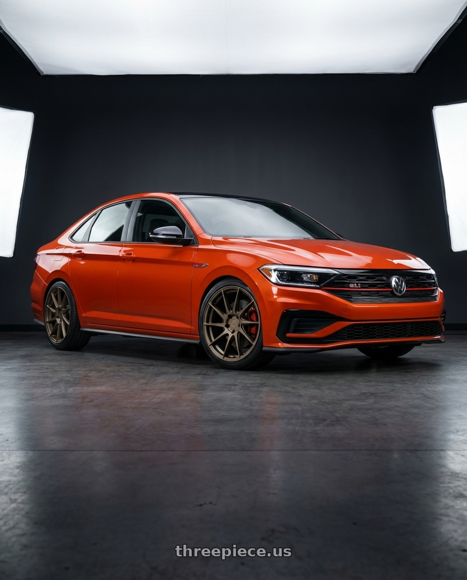 2023 Volkswagen Jetta GLI MK7 with Aodhan AH09 5x112 18x9.5 +35 Matte Bronze wheels