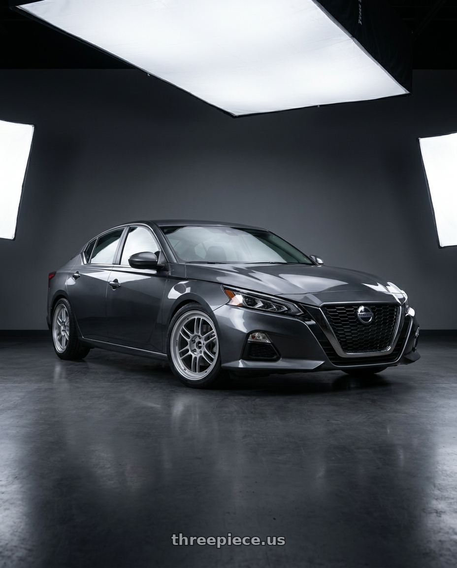 2021 Nissan Altima SV with Enkei RPF1 5x114.3 18x8+35 Silver wheels