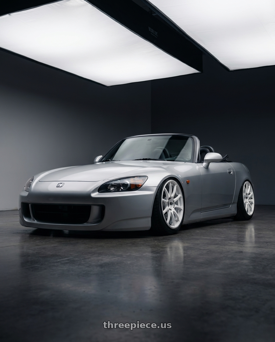 2009 Honda S2000 with Advan RCIII 5x114.3 18x8.5+38 White wheels