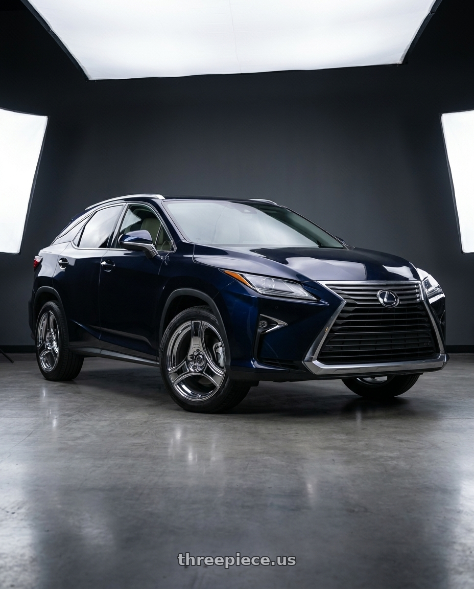 2017 lexus RX350 with HERITAGE WHEEL BUSHIDO MONOC 5x114.3 18x8.5 +35 CHROME wheels