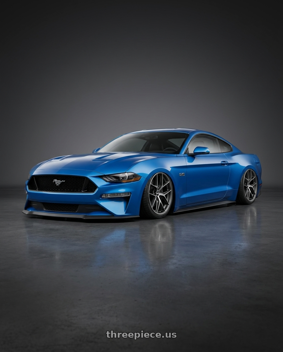 2022 Ford Mustang GT with BBS CC-R 5x114.3 19x8.5+30 Graphite w/ Diamond Cut Face wheels