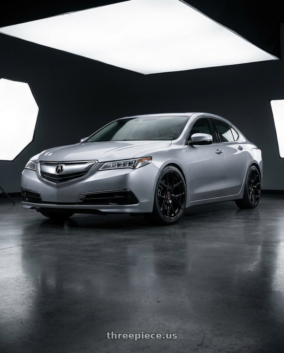 2019 Acura TLX with Vossen HF-5 19x9.5 / 5x114.3 / ET40 / Deep Face / 73.1 - Gloss Black Wheel - HF5-9N63 wheels