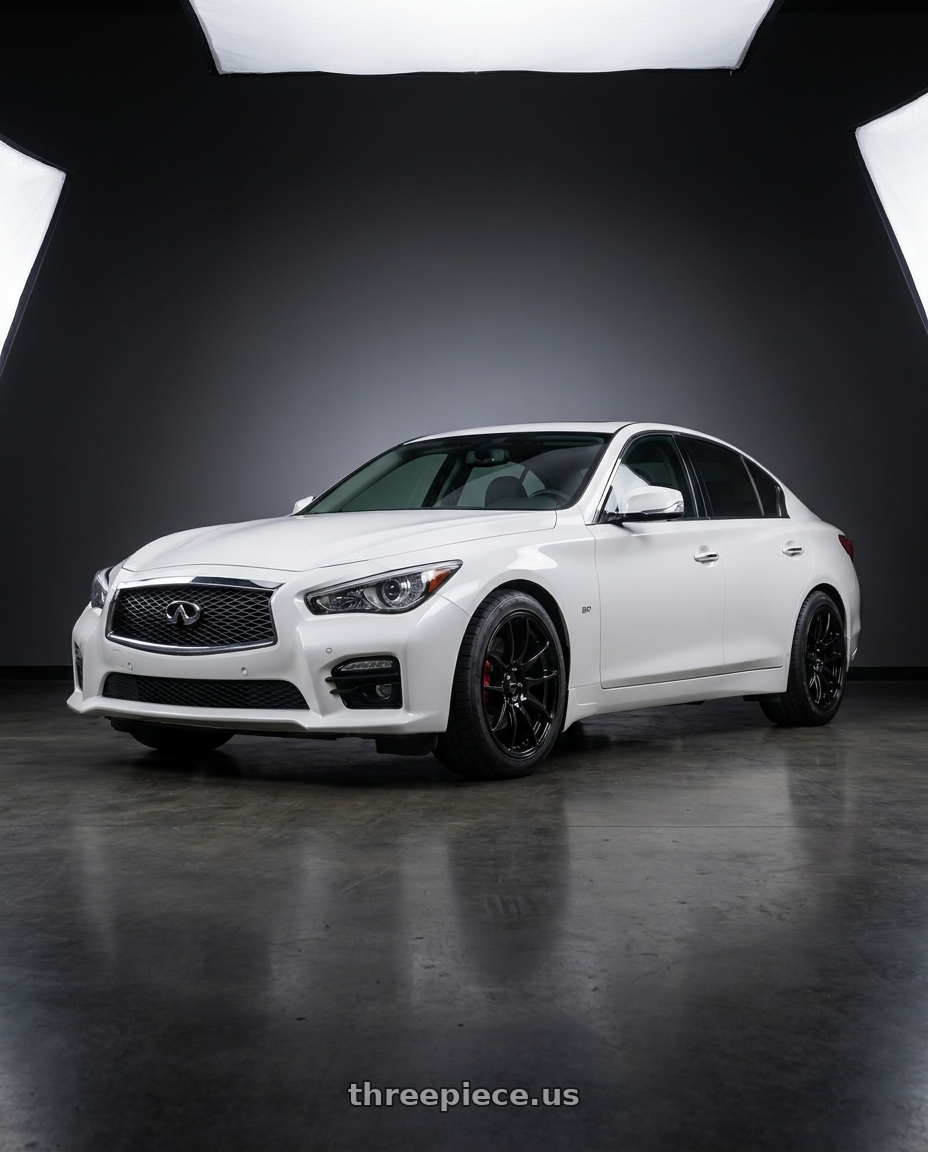 2014 Infiniti q50 with Vors TR4 5x114.3 19x8.5  +35 Gloss Black wheels