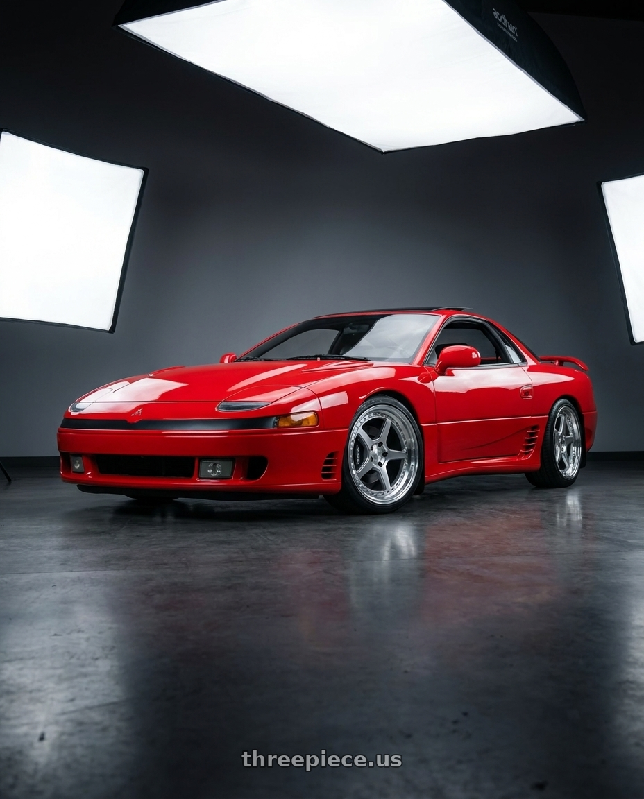 1993 Mitsubishi 3000gt vr4 with Aodhan DS09 5x114.3 19x8.5+35 Silver w/Machined Face wheels