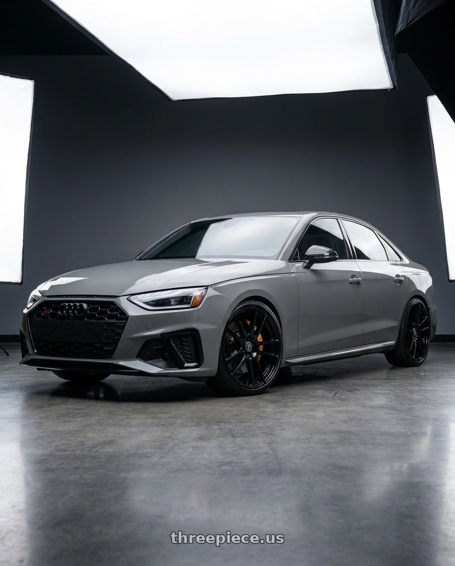 2021 Audi S4 Prestige with Forgestar F14 5x112 19x9.5 +25 Gloss Black wheels