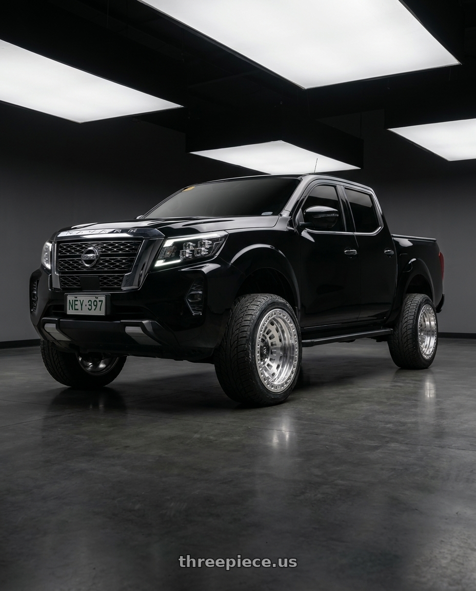 2022 Nissan Navara with Fuel 1PC D102 ZEPHYR BEADLOCK 6X139.7 17X9 -15 GLOSS MACHINED wheels