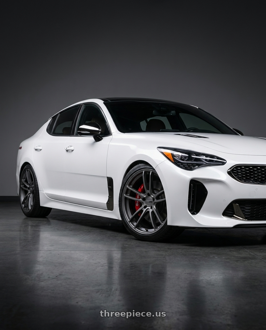 2018 Kia Stinger with American Racing AR941 MACH FIVE 5X114.3 19X9 +30 GRAPHITE wheels