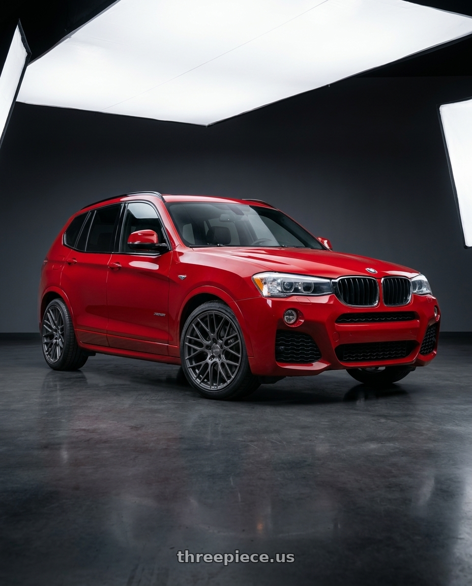 2017 x3 Msport with ESR Wheels FORGETECH SERIES RF11 5x112 18x10.5 +22 Matte Graphite wheels