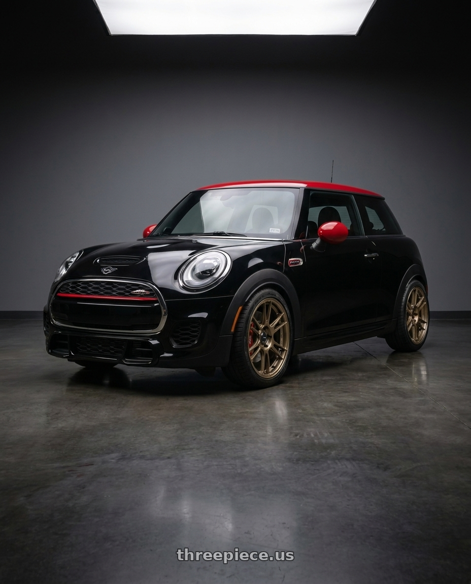 2017 mini John cooper works with Konig Ampliform 5x112 18x8.5+43 Gloss Bronze wheels