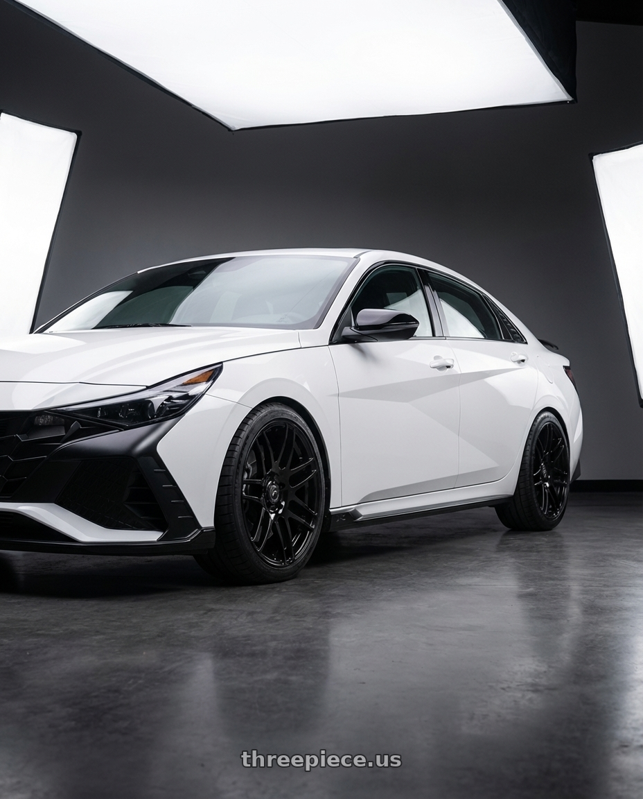 2024 Hyundai Elantra N with Forgestar F14 5x114.3 19x11 +15 Gloss Black wheels