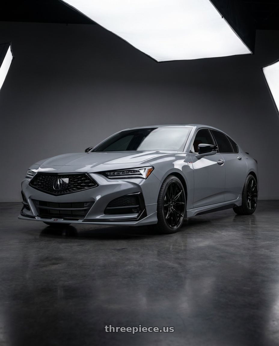 2025 Acura TLX ASPEC Space with KATANA RACING KR10 5x120 18x8 +40 Glossy Black wheels