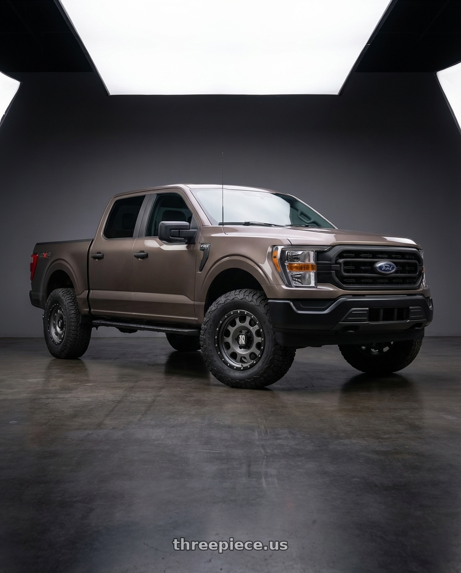 2019 Ford F-150 with XD XD126 ENDURO PRO 6X135 20X9 +0 MATTE GRAY W BLACK REINFORCING RING wheels