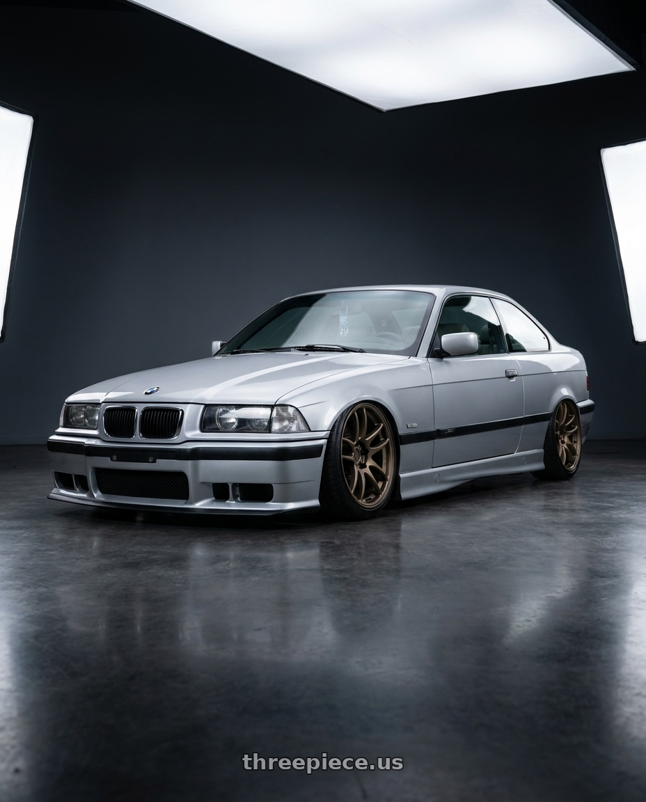 1999 BMW 323is with Work Emotion Cr Kiwami 5x120 17x8 +35 Matte Bronze wheels
