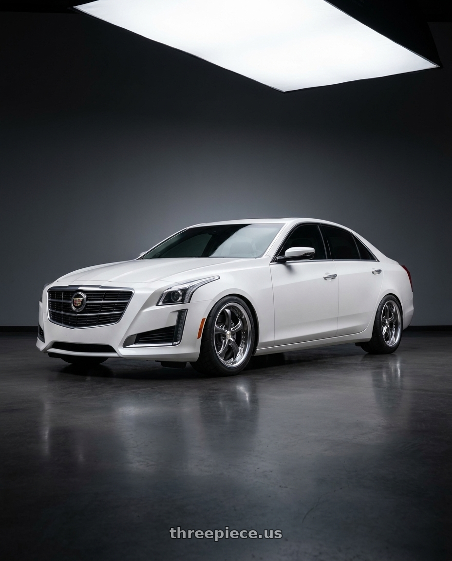 2016 Cadillac CTS Luxury Crystal with Work Wheels VS-KF 5x120 19x8.5+35 Brilliant Silver Black L Disk FULL REVERSE wheels