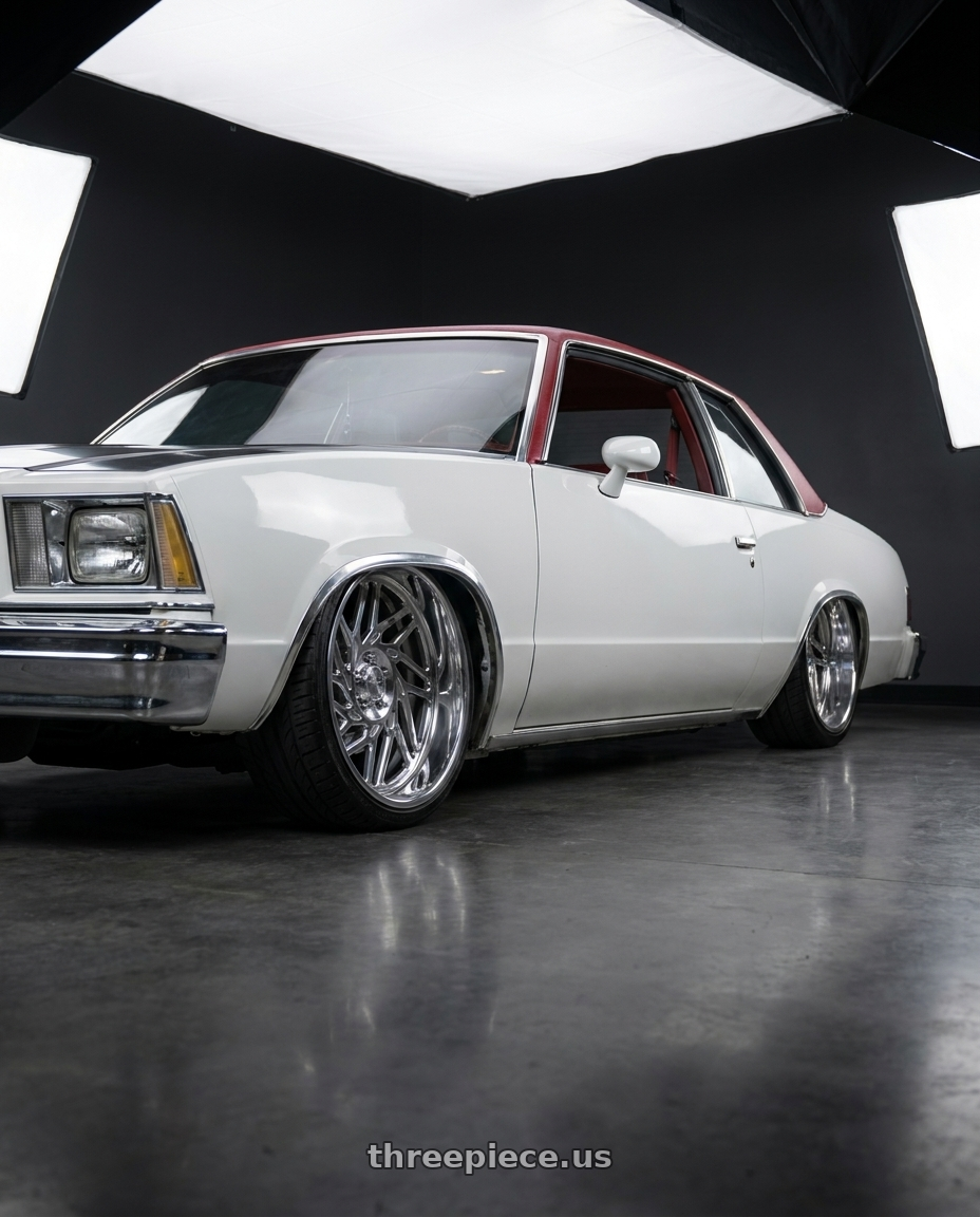 1978 chevy Malibu  with Carolina Forged Asheville 5x135 26x12 -40 High Polish wheels