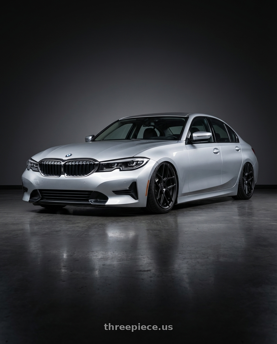 2023 BMW 3 Series G20 with Aodhan AFF2 5x112 19x8.5+35 Matte Black wheels