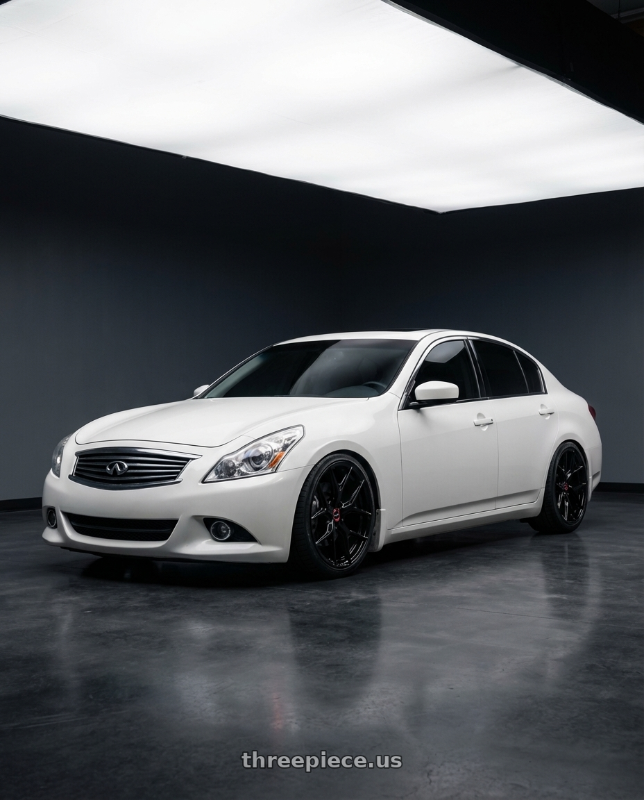 2012 Infiniti G37 with Vossen HF-5 19x9.5 / 5x114.3 / ET40 / Deep Face / 73.1 - Gloss Black Wheel - HF5-9N63 wheels