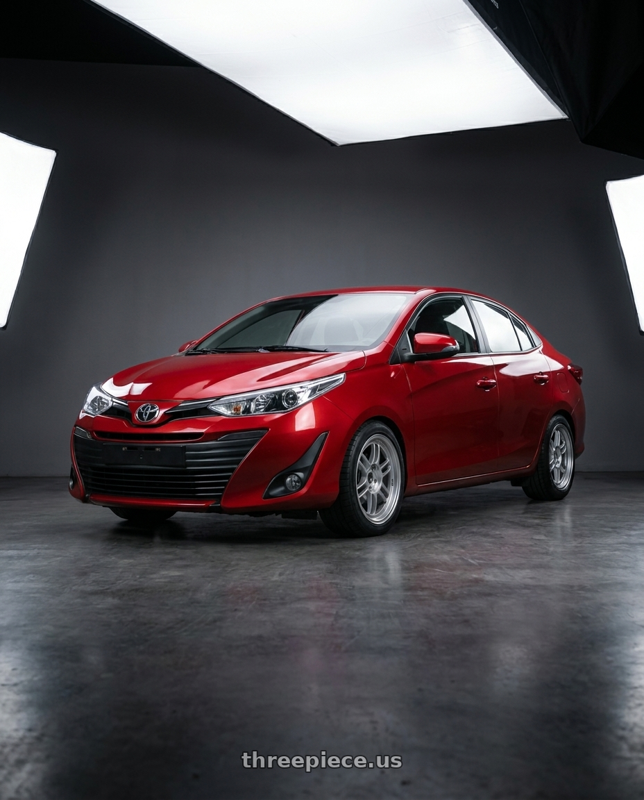 Toyota vios GRS 2021 with Enkei RPF1 4x100 16x7+35 Silver wheels