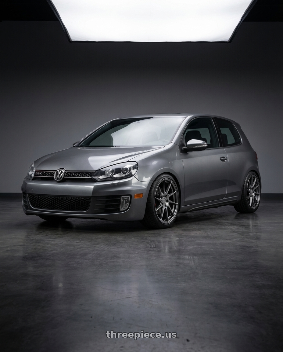 2013 Volkswagen GTI MK6 with Aodhan AH09 5x112 18x8.5 +35 Hyper Black wheels