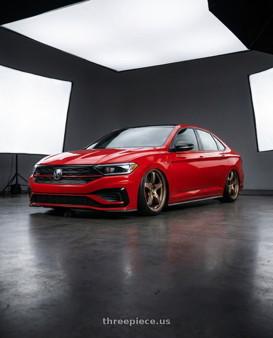 2023 Volkswagen Jetta GLI MK7 with Gram Lights 57CR 5x112 19x10.5+35 Bronze II wheels