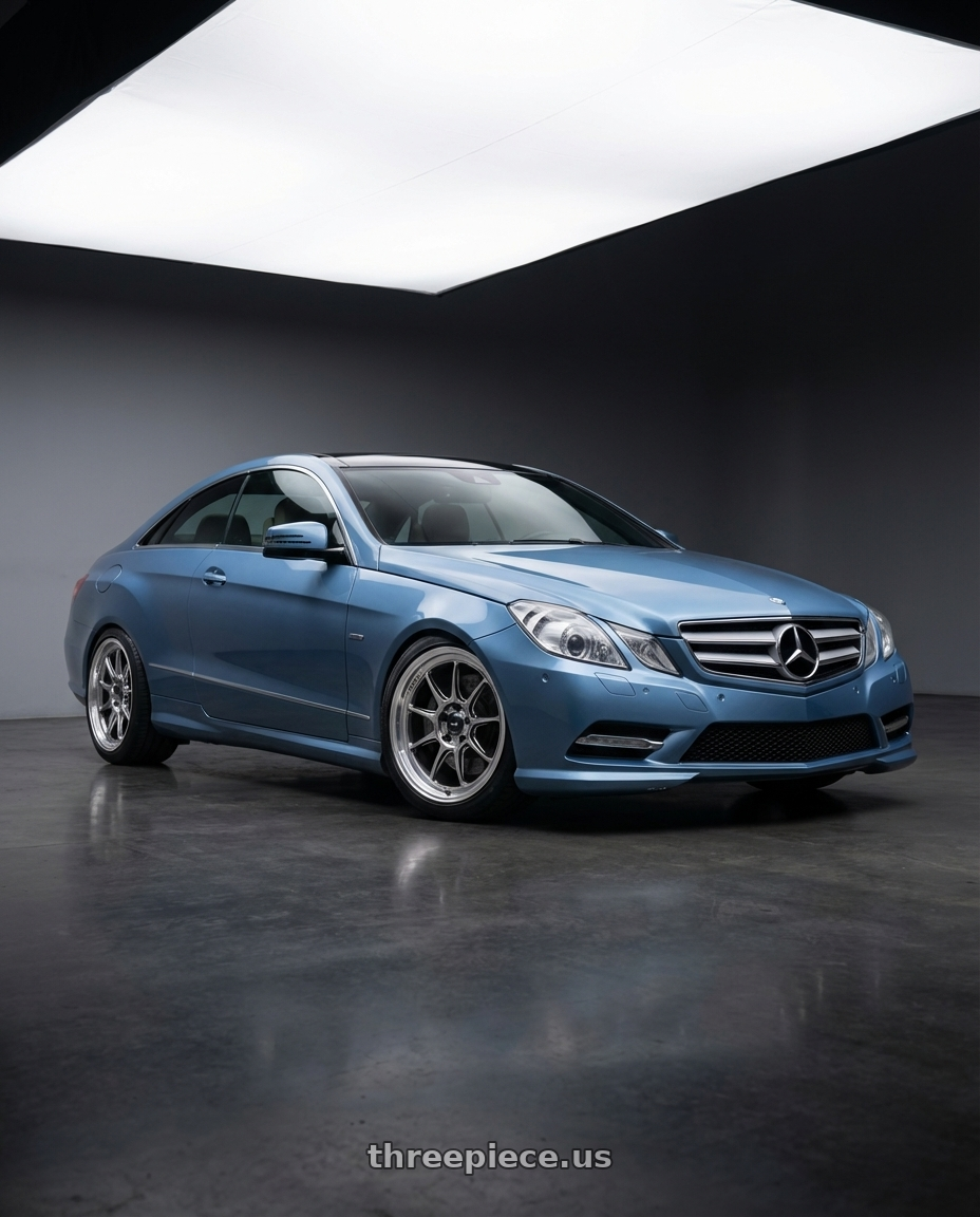 2014 Mercedes-Benz E-Class Coupe C207 with Konig Countergram 5x112 19x8.5+43 Hyper Chrome / Machined Lip wheels