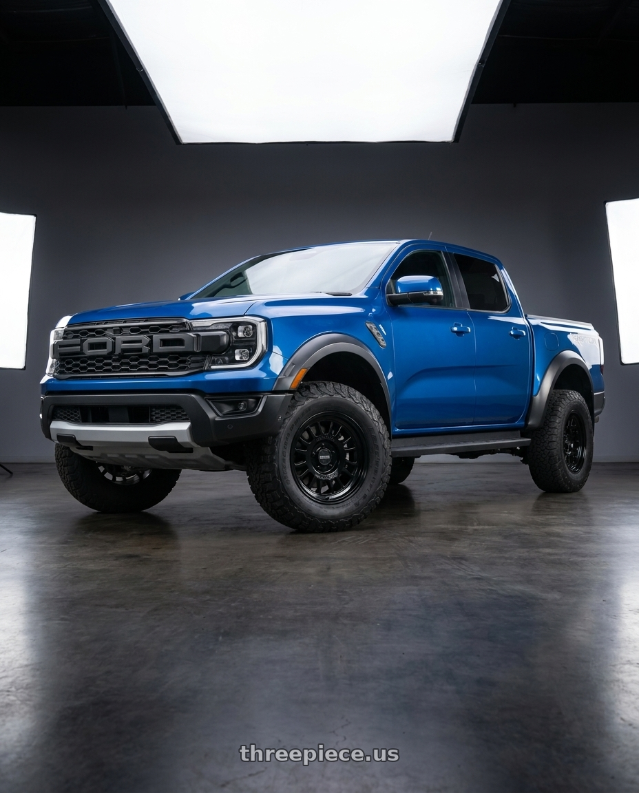 2023 ford ranger raptor with Method MR318 18x8.5 +40mm Offset 6x5.5 106.25mm CB Gloss Black - MR318885601340 wheels