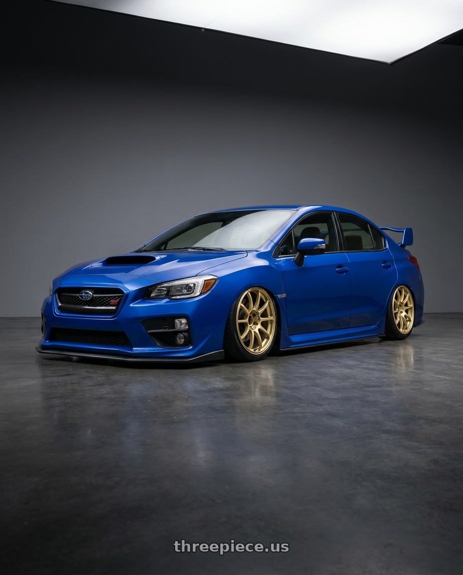 2018 Subaru WRX STI with Advan RCIII 5x114.3 18x7.5+45 Gold wheels