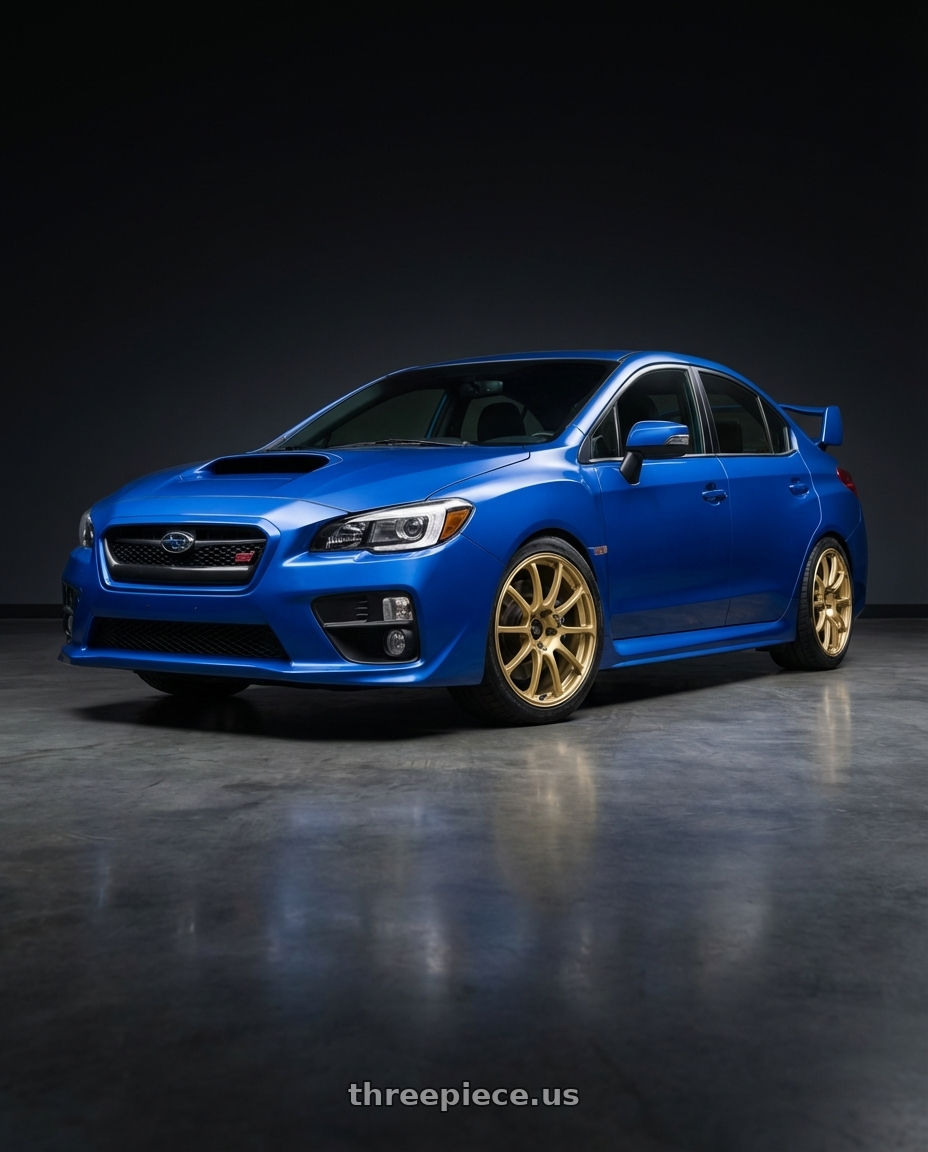 2013 Subaru WRX STI with Advan RCIII 5x114.3 18x8.5+38 Gold wheels